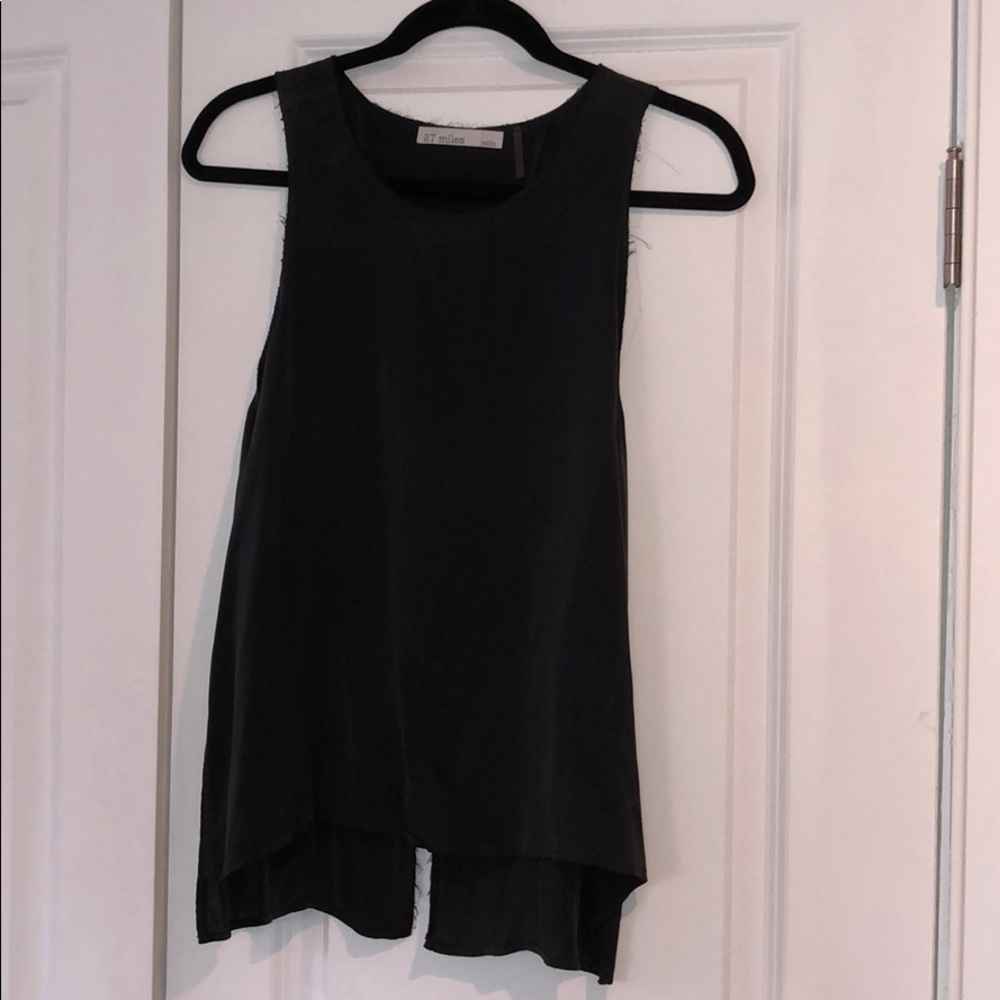 27 Miles Malibu  black silk tank
